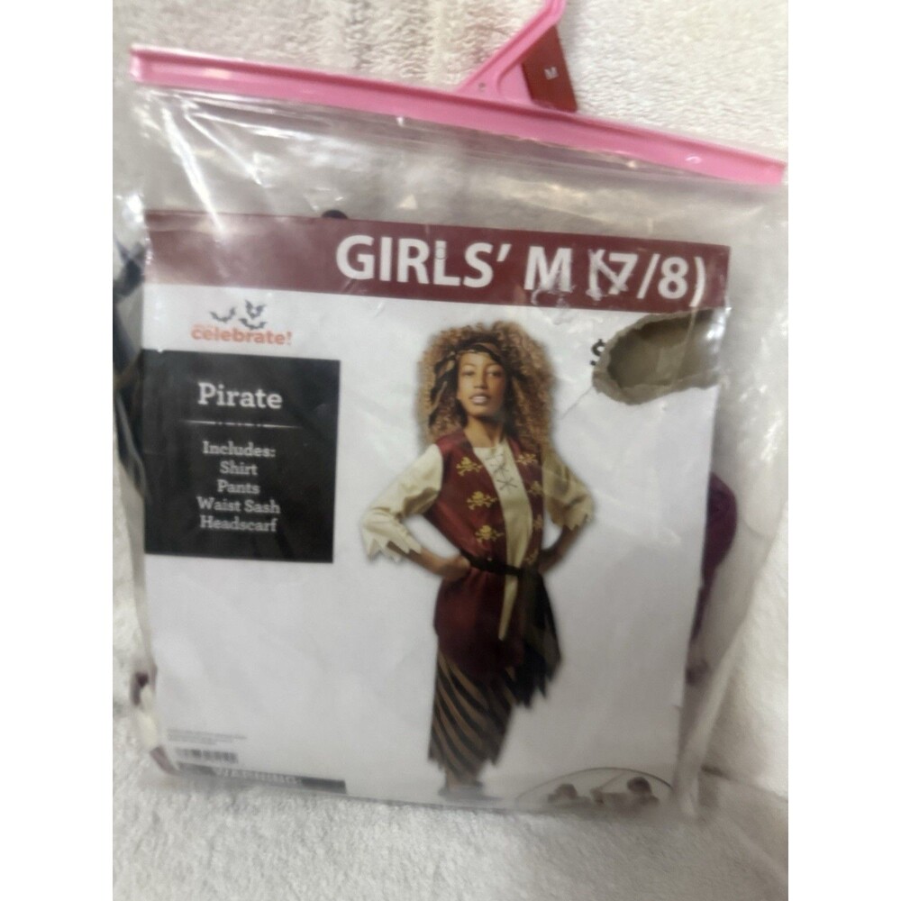 Way to Celebrate Pirate Halloween Costume Girls Size Medium ( 7/8)
